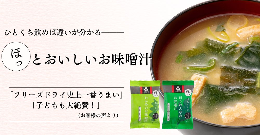 フリーズドライほっと美味しいお味噌汁