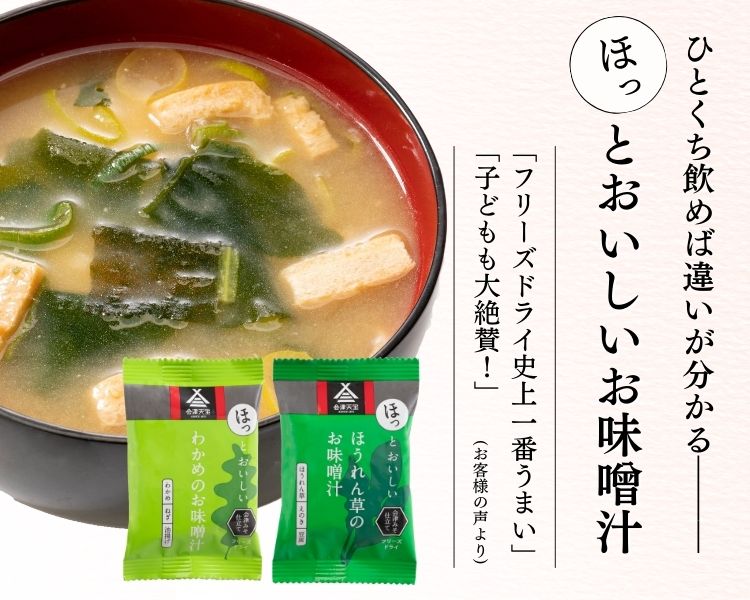 フリーズドライほっと美味しいお味噌汁